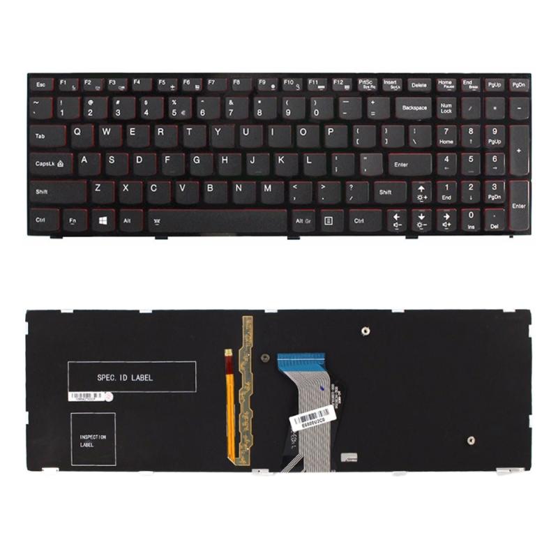 Amerikaans toetsenbord met achtergrondverlichting voor Lenovo Y500 Y500N Y510P Y500NT Y590 (Zwart)