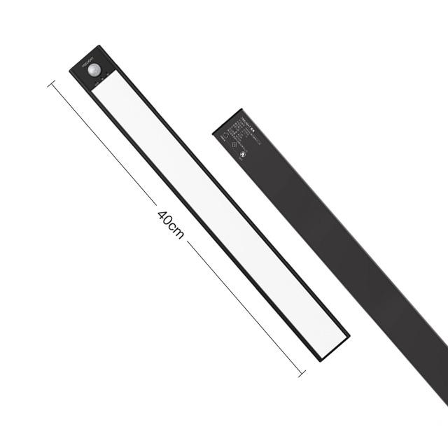 40cm originele Xiaomi YEELIGHT LED Smart Human Motion Sensor Light Bar oplaadbare garderobe kabinet gang wandlampen (zwart)