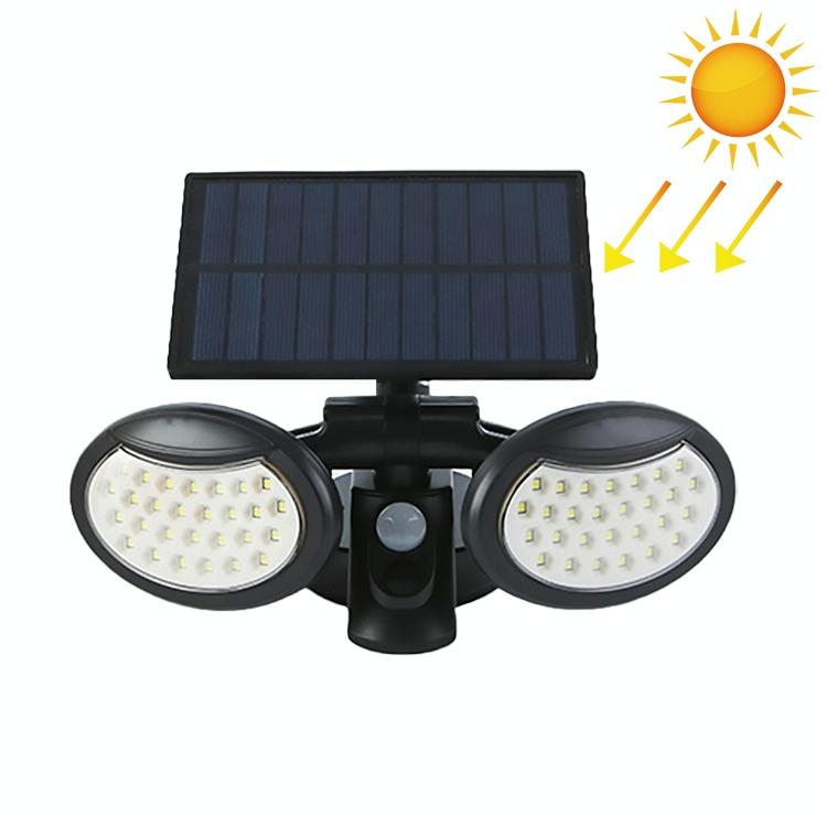 56 LED's Home Lighting Integrated Courtyard Waterproof Double Heads rotatable Solar Wall Light Street Light