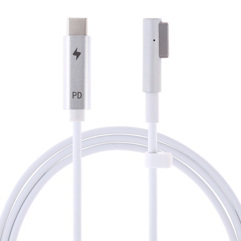 45W/60W/65W 5-pins MagSafe 1 (L-vormig) naar USB-C/type-C PD-oplaadkabel (wit)