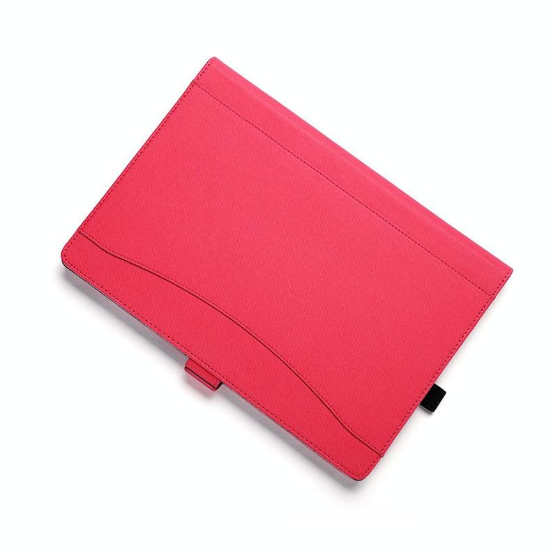 For Microsoft Surface Pro 7 / 7+ Twill Texture Magnetic Horizontal Flip PU Leather Case with Pen Slot & Holder (Red)