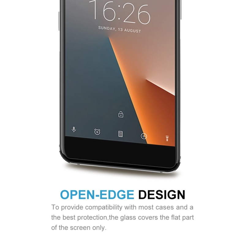 100 stuks voor Vodafone Smart V8 0 26 mm 9H oppervlaktehardheid 2.5D gebogen rand gehard glas Screen Protector
