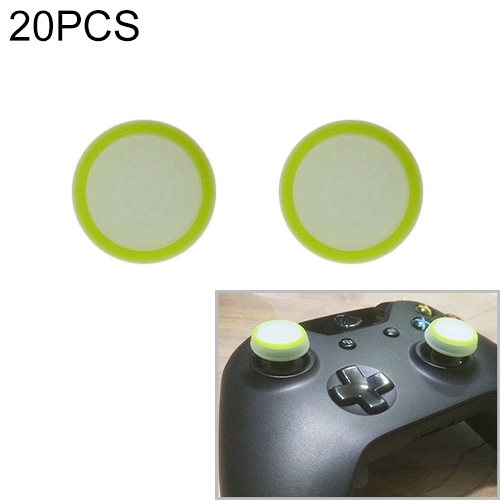 20 stuks lichtgevende silicone beschermhoes voor PS4/PS3/PS2/XBOX360/XBOXONE/WIIU gamepad joystick (groen)