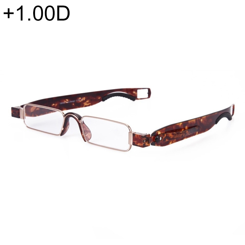 Portable Folding 360 graden rotatie de leesbril met Pen opknoping +1.00D(Testudinarious)