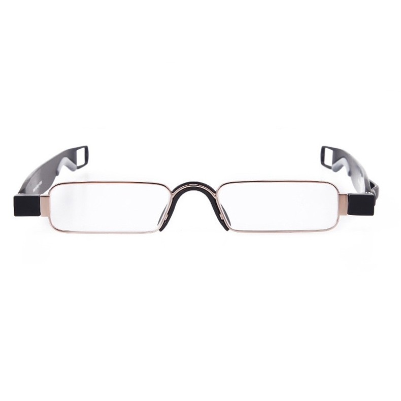 Portable Folding 360 graden rotatie de leesbril met Pen opknoping +2.50D(Black)