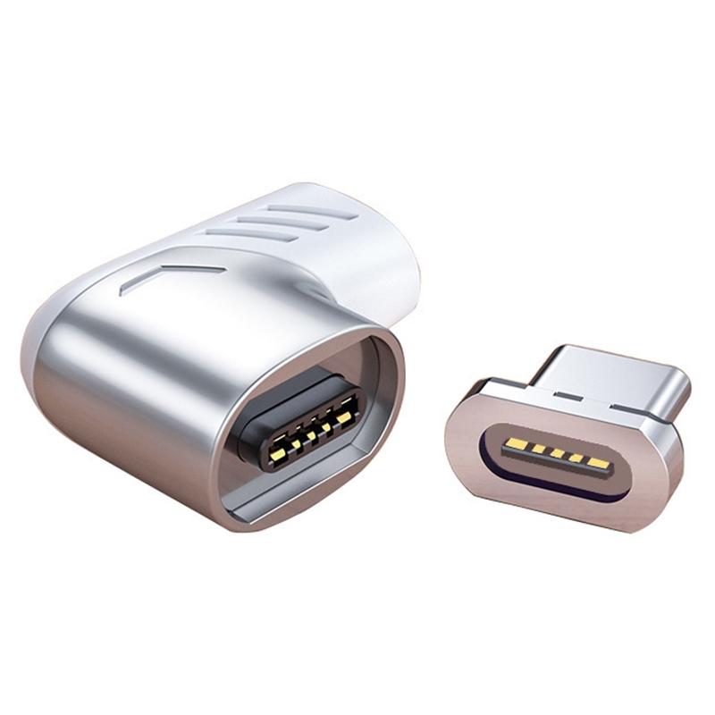 X20 100W PD USB-C / Type-C vrouw tot USB-C / Type-C elleboog magnetische oplaadadapter (Tarnering)