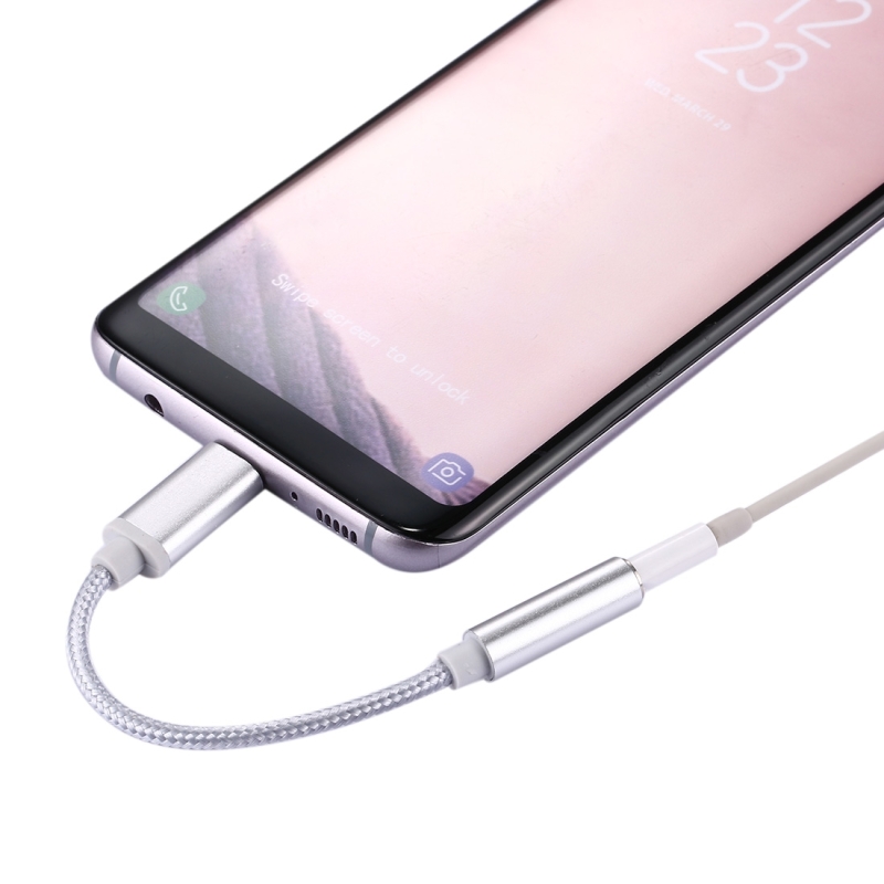 USB-C / Type-C Male naar 3.5mm Female golf structuur Audio Adapter voor Samsung Galaxy S8 & S8 PLUS / LG G6 / Huawei P10 & P10 Plus / Oneplus 5 / Xiao