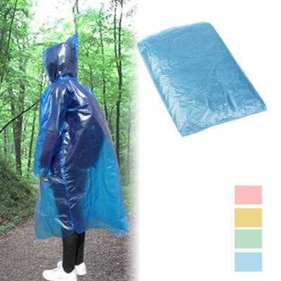 4-delige wegwerp zak noodhoeslen regenjas (willekeurige kleur levering)