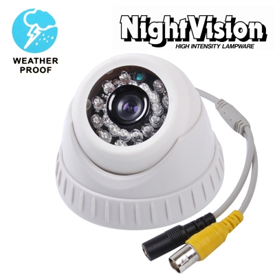 1/3 SONY 420TVL 3.6 mm lens IR & waterdichte kleur Dome CCD video camera IR afstand: 30m (grootte: 93 (L) x 93 (W) x 65 (H) mm)