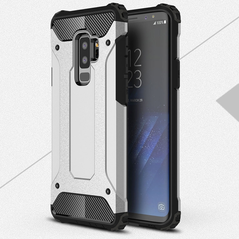 Voor Galaxy S9 PLUS TPU + PC 360 graden bescherming schokbestendige beschermende back cover(Silver)