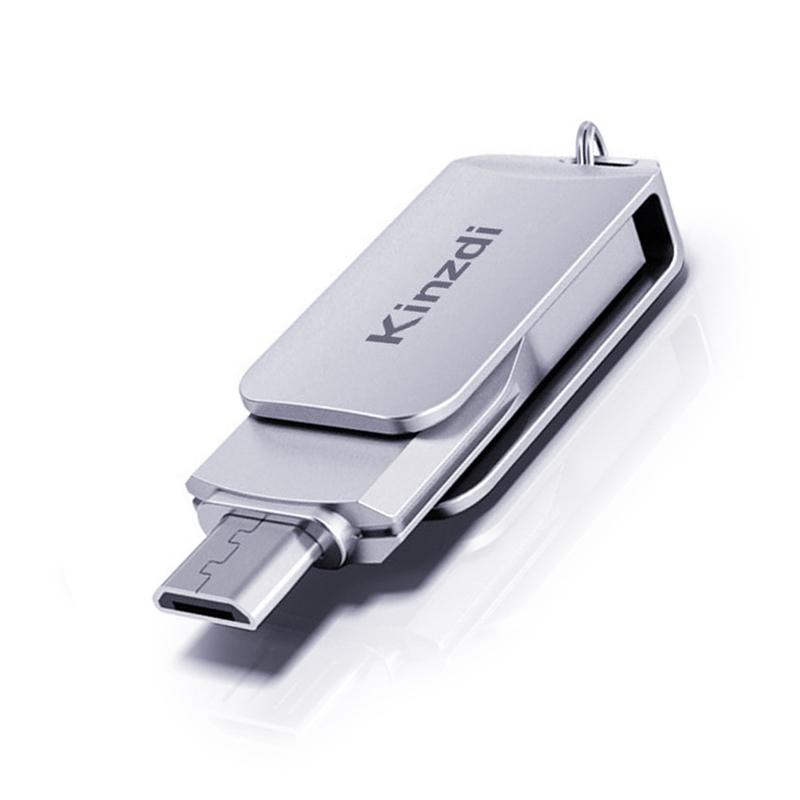 Kinzdi 128GB USB + Type-C Interface Metal Twister Flash Disk V8