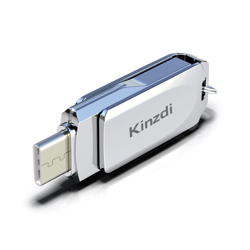 Kinzdi 16GB USB + Type-C interface Metal Twister Flash Disk V10