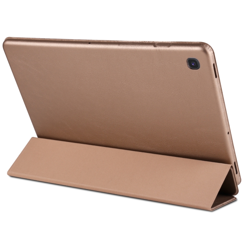 Koeienhuid textuur horizontale Flip lederen case voor Galaxy tab S5E 10 5 T720/T725 met houder (goud)