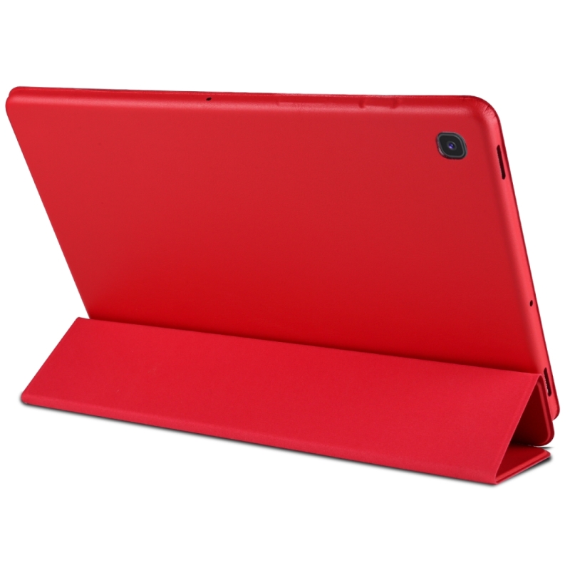 Koeienhuid textuur horizontale Flip lederen case voor Galaxy tab S5E 10 5 T720/T725 met houder (rood)