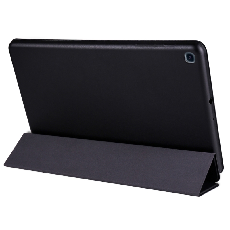 Koeienhuid textuur horizontale Flip lederen case voor Galaxy tab A 10 1 (2019) T510/T515 met houder (zwart)