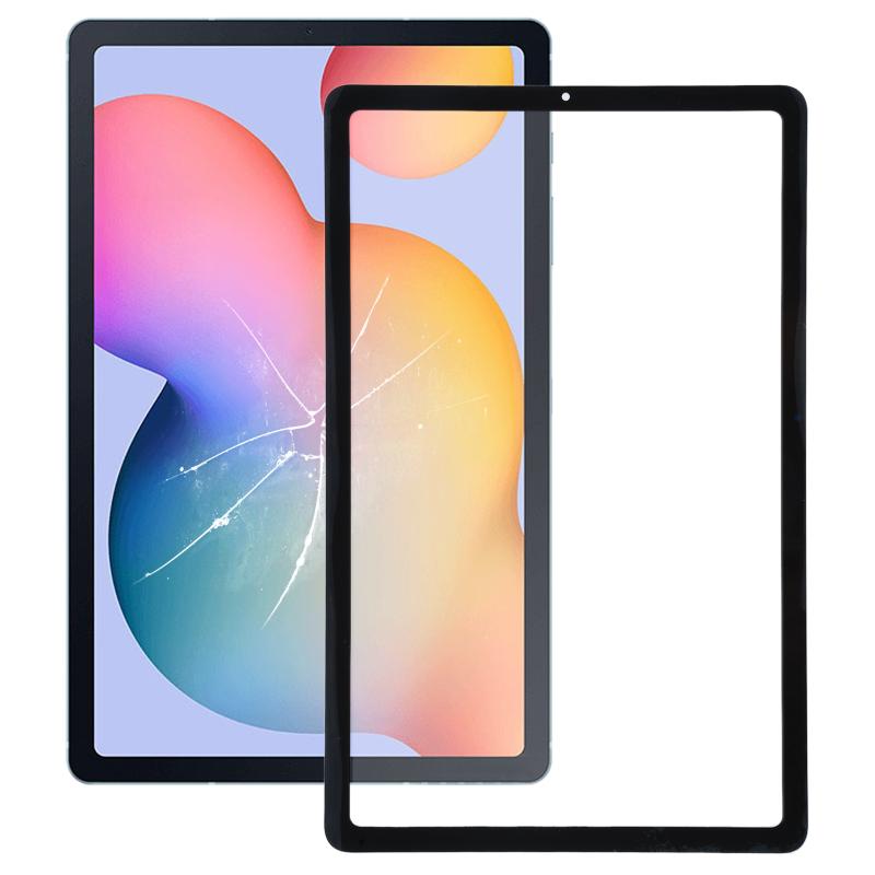 Front Screen Outer Glass Lens voor Samsung Galaxy Tab S6 Lite SM-P610 / P615 (zwart)