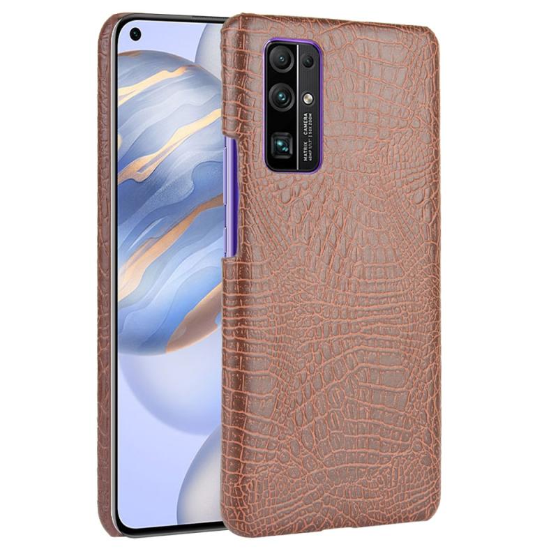 Voor Huawei Honor 30 Schokbestendige Crocodile Texture PC + PU Case(Bruin)