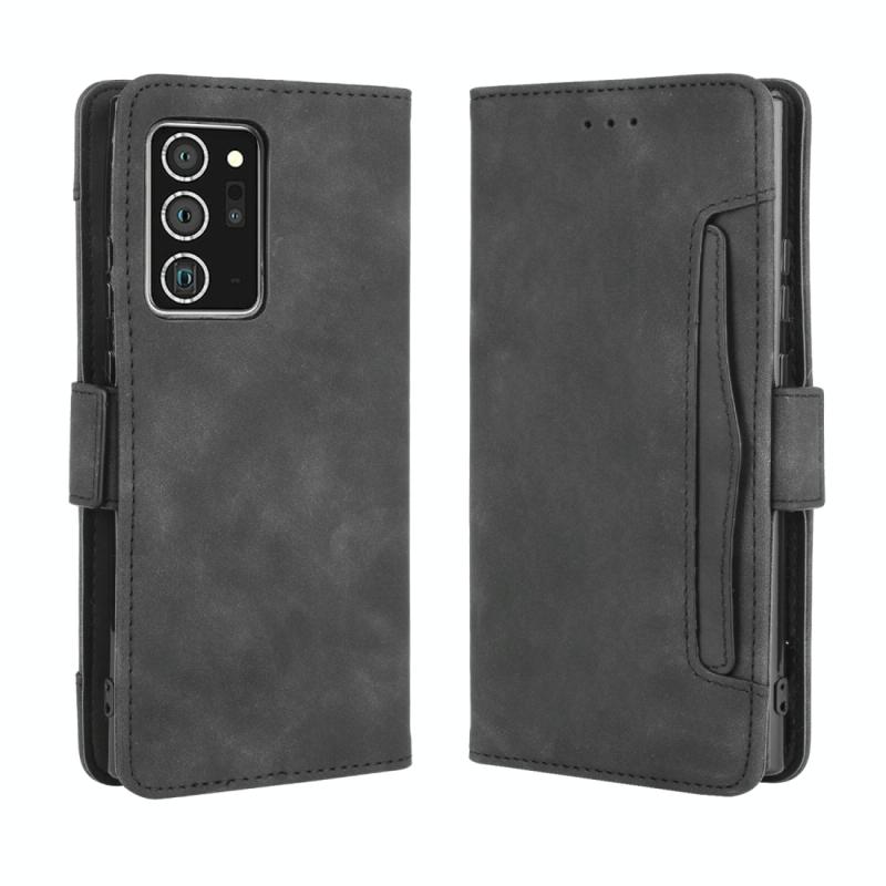Voor Samsung Galaxy Note20 Ultra Wallet Style Skin Feel Calf Pattern Leather Case met aparte kaartsleuf (zwart)