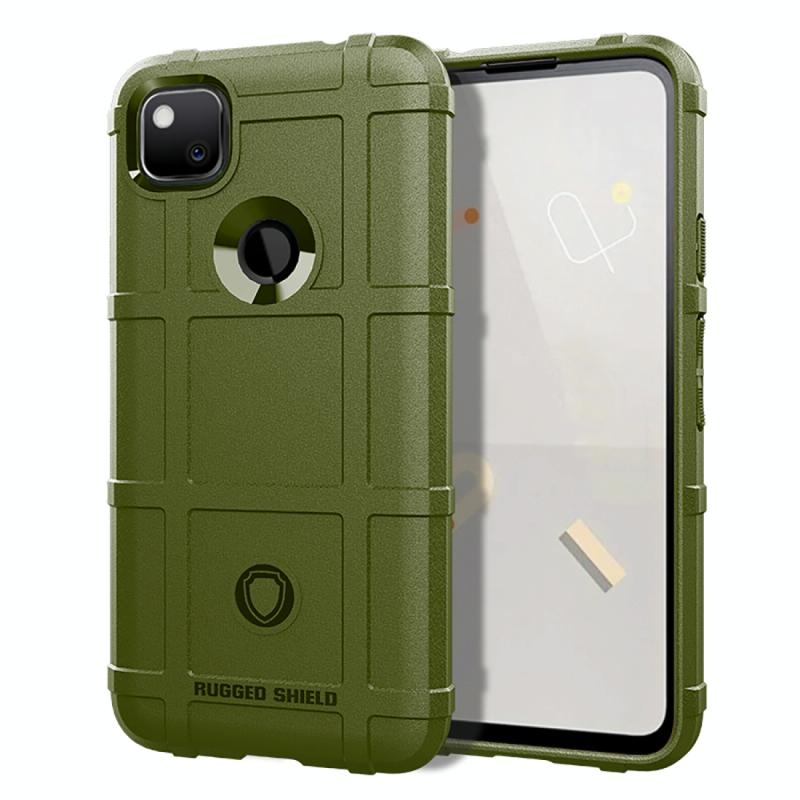 Voor Google Pixel 5 Volledige dekking Shockproof TPU Case (Army Green)