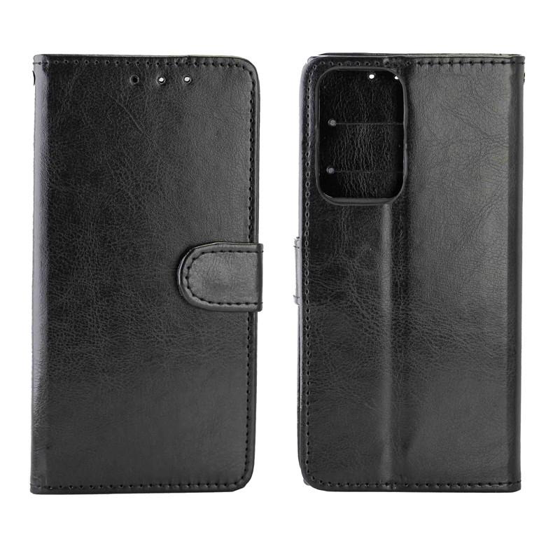 Voor Samsung Galaxy Note20 Ultra 5G Crazy Horse Texture Leather Horizontale Flip Beschermhoes met Houder & Card Slots & Wallet & Photo Frame(Zwart)
