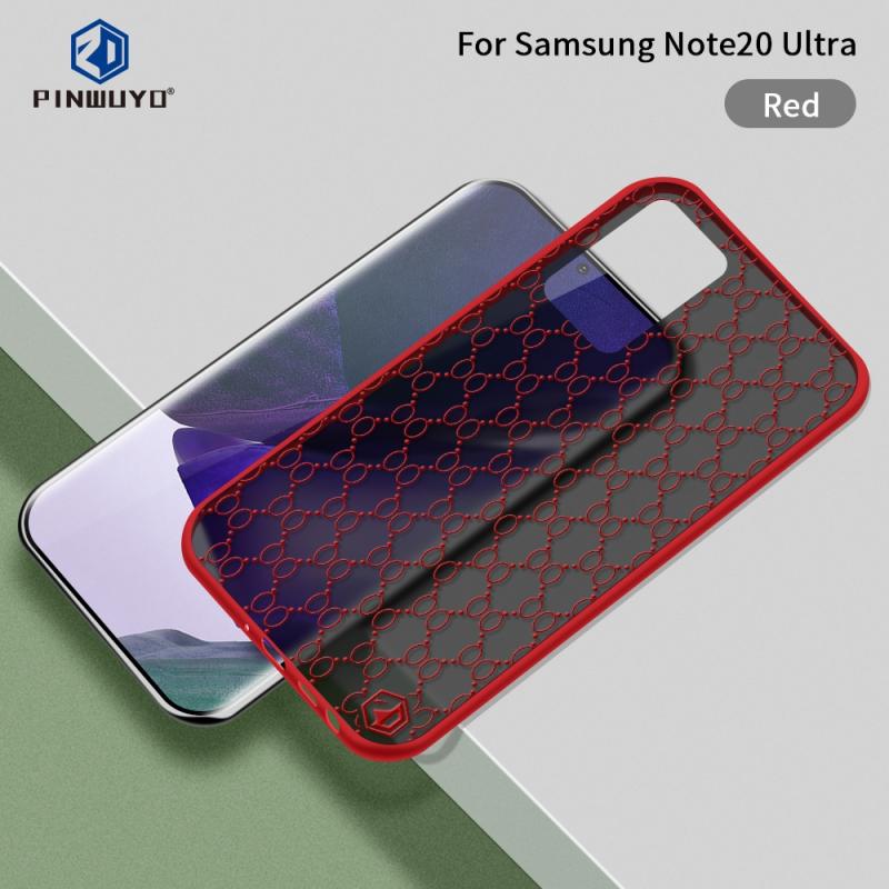 Voor Samsung Galaxy Note20 Ultra PINWUYO Series 2e generatie PC + TPU waterdicht en anti-drop all-inclusive beschermschaal Matte Back Cover(Rood)