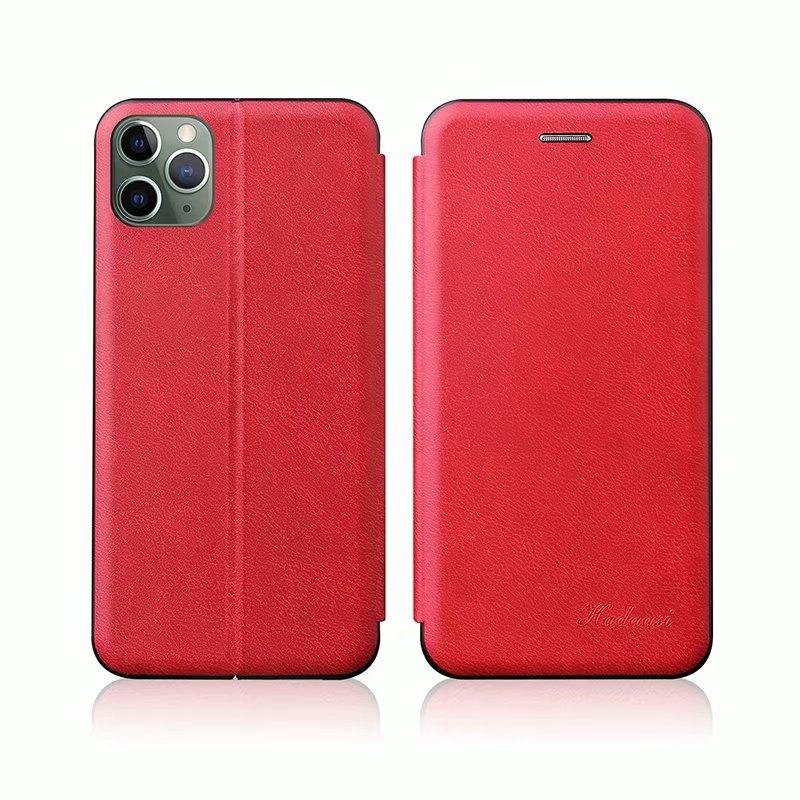 Voor iPhone 12 Integrated Voltage Retro Texture Magnetic TPU+PU Leather Case met kaartslot & houder(rood)