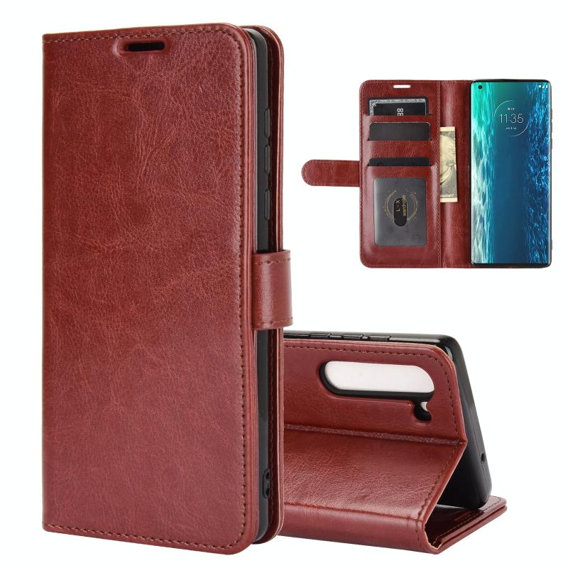 Voor Motorola Edge R64 Texture Single Horizontal Flip Protective Case met Holder & Card Slots & Wallet en Photo Frame(Brown)