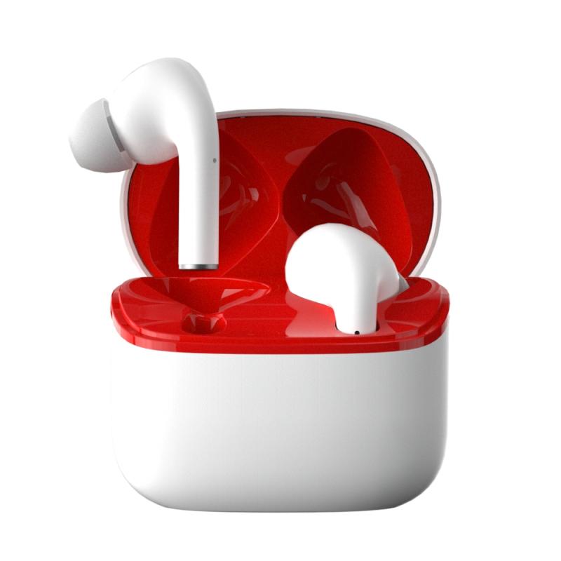 JM13 TWS Oortelefoon Bluetooth 5.0 Touch Control Stereo Bass Sport Draadloze Oortelefoon Met Microfoon (Wit)