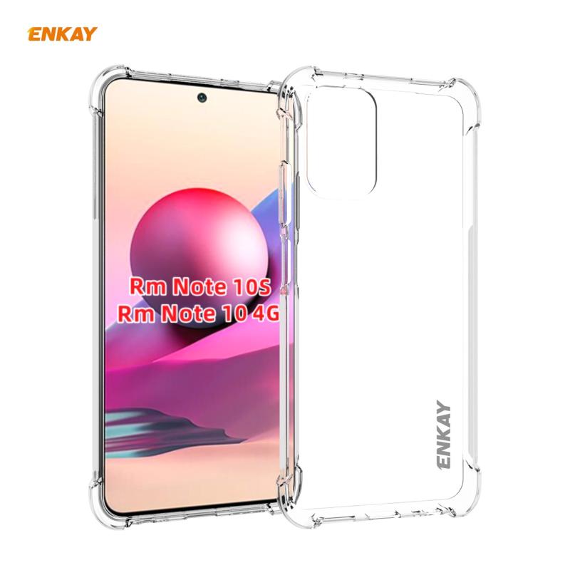 Voor Redmi Note 10 4G / Note 10s Hat-Prince ENKAY Clear TPU Soft Anti-slip Cover Shockproof Case