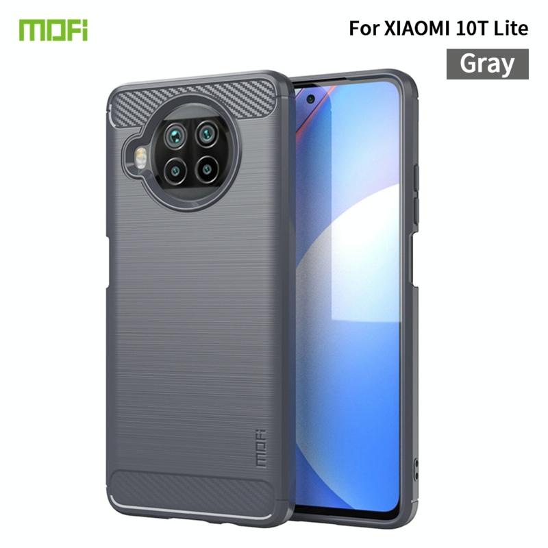 Voor Xiaomi MI 10T LITE / MI 10I 5G / OPMERKING 9 PRO 5G MOFI Gentless Serie Serie Geborsteld Textuur Carbon Fiber Soft TPU Case