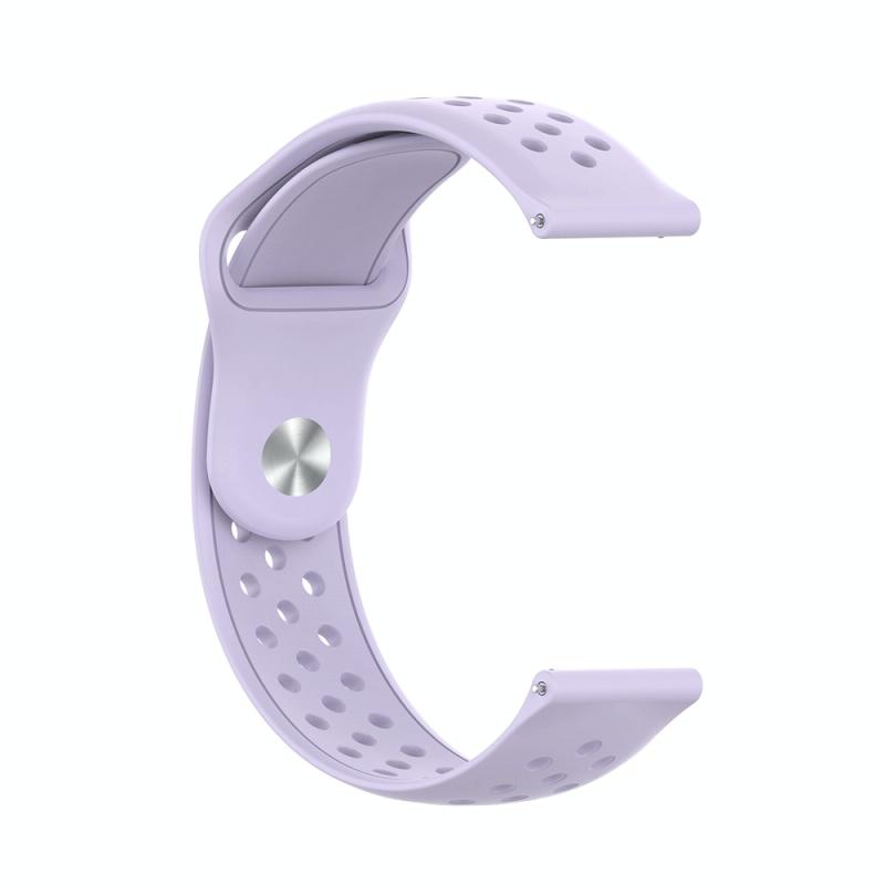 Voor Samsung Galaxy S3 / Galaxy Horloge 46mm Vent Gat Silicone Watch Strap (Light Purple)