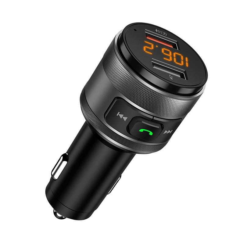 C57 QC3.0 Draadloze FM-zender Snelle autolader Bluetooth 5.0 Handsfree Car Modulator USB Flash Memory MP3-speler