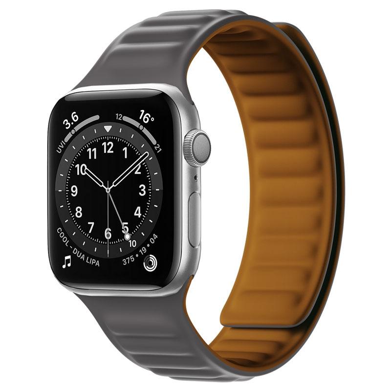 Siliconen magnetische riem horlogeband voor Apple Watch Series 7 41mm / 6 & SE & 5 & 4 40mm / 3 & 2 & 1 38mm