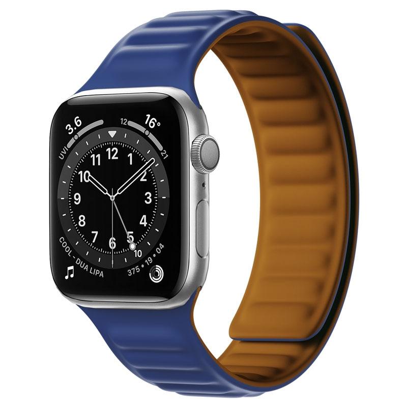 Siliconen magnetische riem horlogeband voor Apple Watch Series 7 41mm / 6 & SE & 5 & 4 40mm / 3 & 2 & 1 38mm