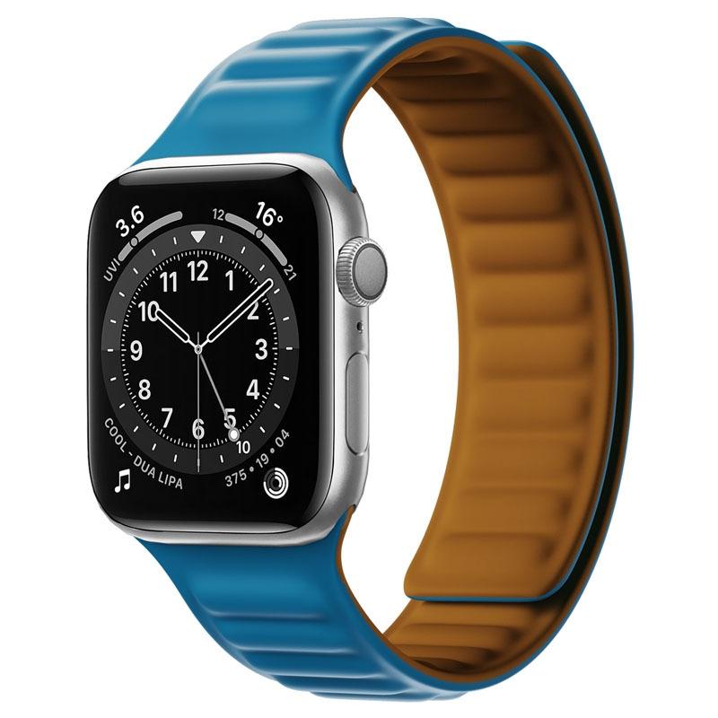 Siliconen magnetische riem horlogeband voor Apple Watch Series 7 41mm / 6 & SE & 5 & 4 40mm / 3 & 2 & 1 38mm