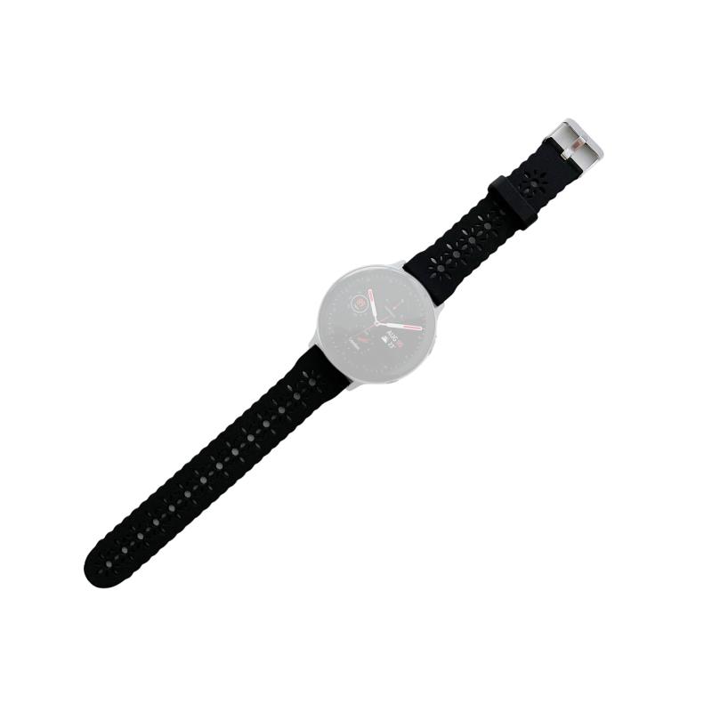 Voor Samsung Galaxy Watch4 44mm Silicone Uitgeholde afgedrukte riem