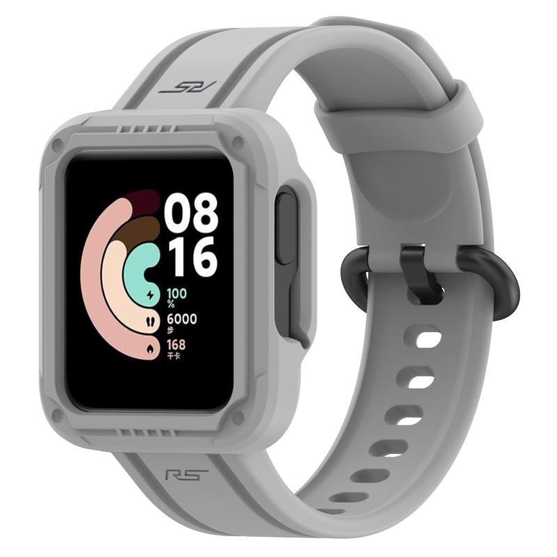 Voor Xiaomi Redmi Watch Silicone Solid Color Watch Band (Grijs)