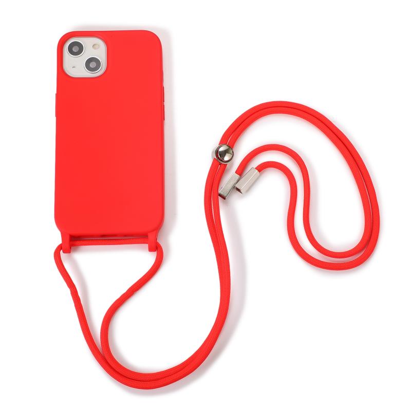 Crossbody lanyard elastische siliconen telefoonhoes voor iPhone 12 Pro Max