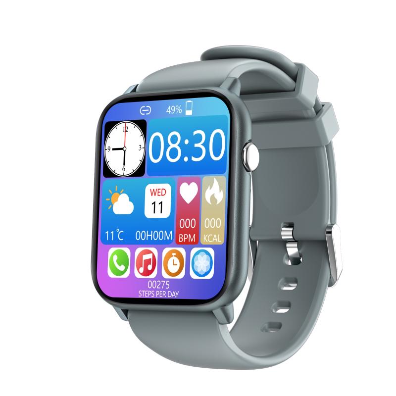 Q28 1 8 inch kleurenscherm Smart horloge ondersteunen hartslagmonitoring / bloeddrukbewaking
