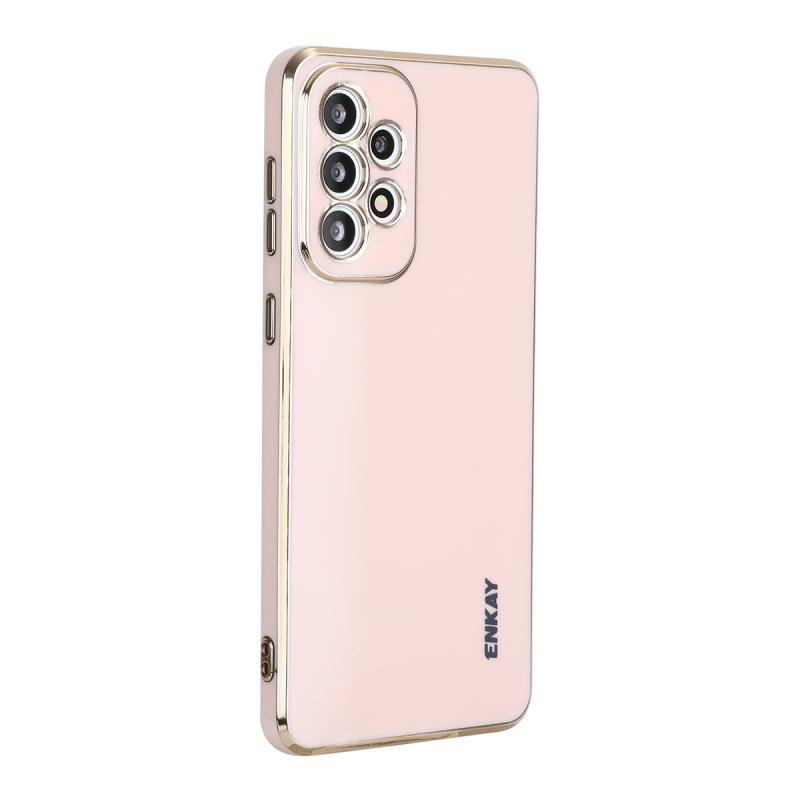 Voor Samsung Galaxy A53 5G ENKAY Hat-Prince Precise Hole Electroplated TPU schokbestendig telefoonhoesje