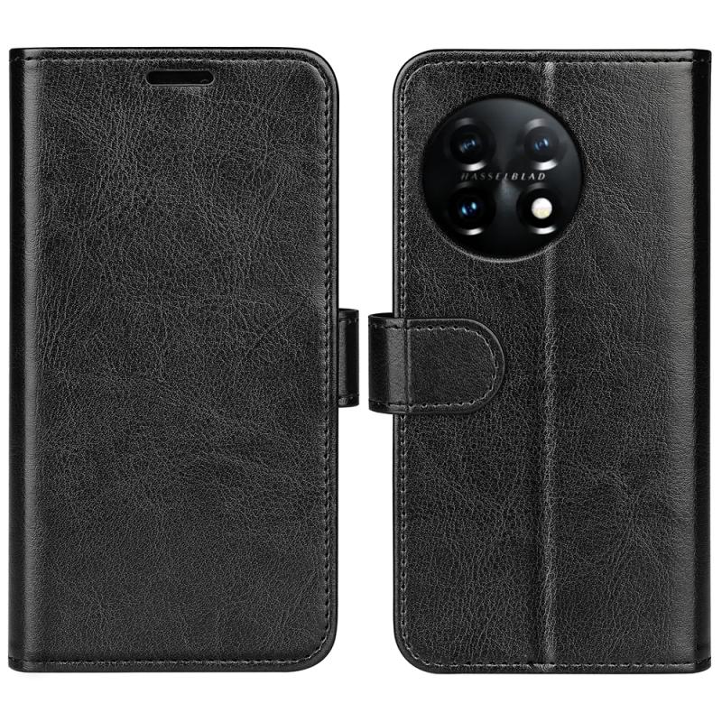 Voor OnePlus 11 R64 textuur horizontale flip lederen telefoonhoes