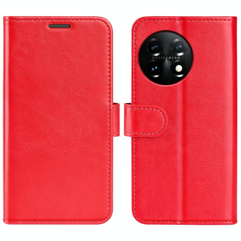 Voor OnePlus 11 R64 textuur horizontale flip lederen telefoonhoes