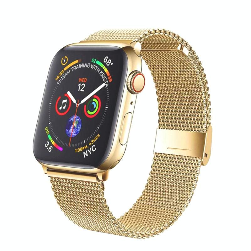 Milan metalen stalen gaas geïntegreerde gesp horlogeband voor Apple Watch serie 8&7 41 mm