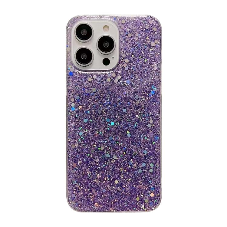 Voor iPhone 15 Pro glitter pailletten epoxy TPU telefoonhoesje