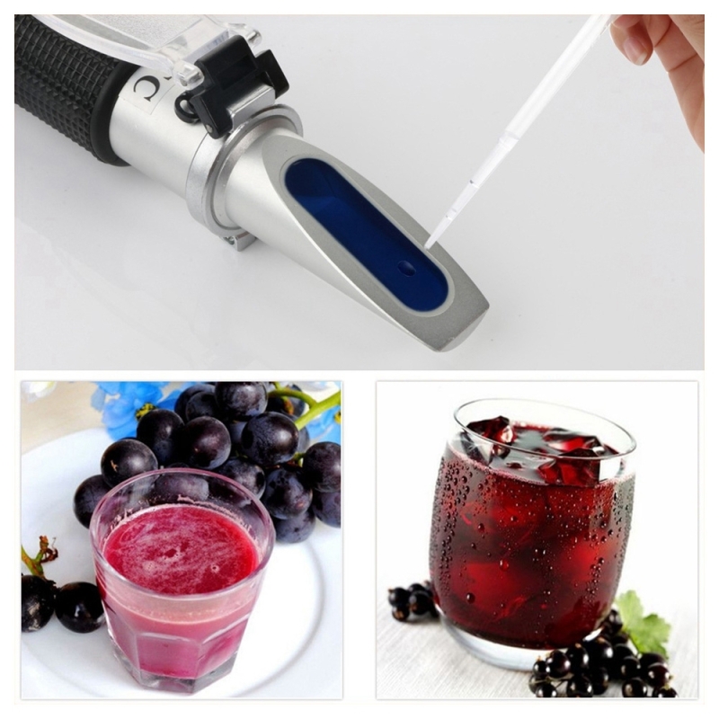 Alcohol refractometer suiker druif wijn concentratie 0 ~ 25% alcohol 0 ~ 40% Brix tester meter ATC handheld tool RZ121