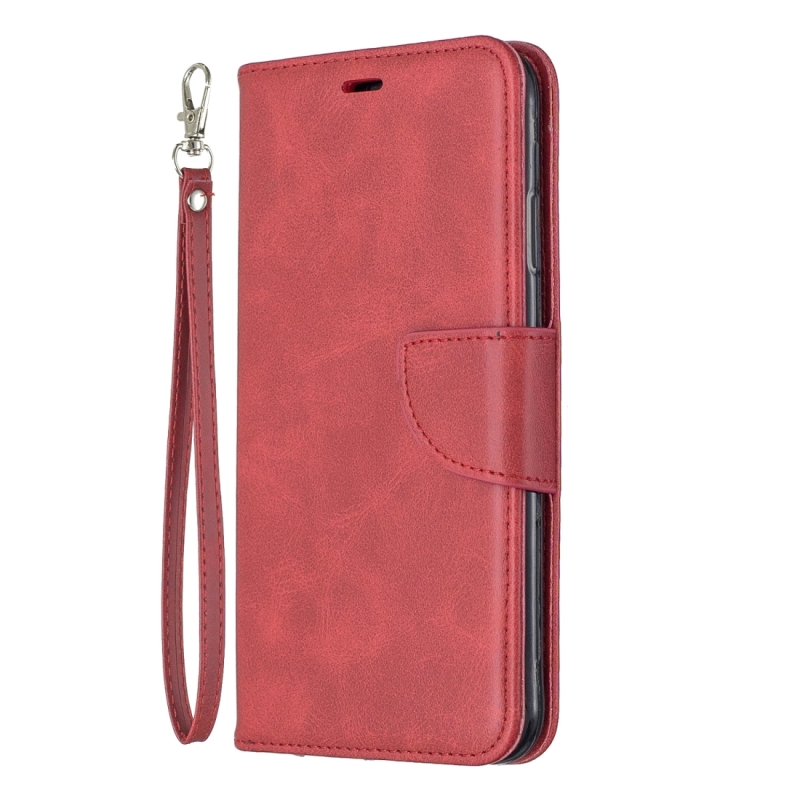 Retro Lambskin textuur pure kleur horizontale Flip PU lederen draagtas voor Galaxy Note9 met houder & kaartsleuven & portemonnee & Lanyard (rood)