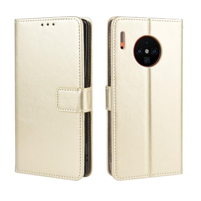 Retro Crazy Horse textuur horizontale Flip lederen case voor Huawei mate 30 Pro met houder & kaartsleuven & fotolijstjes (goud)