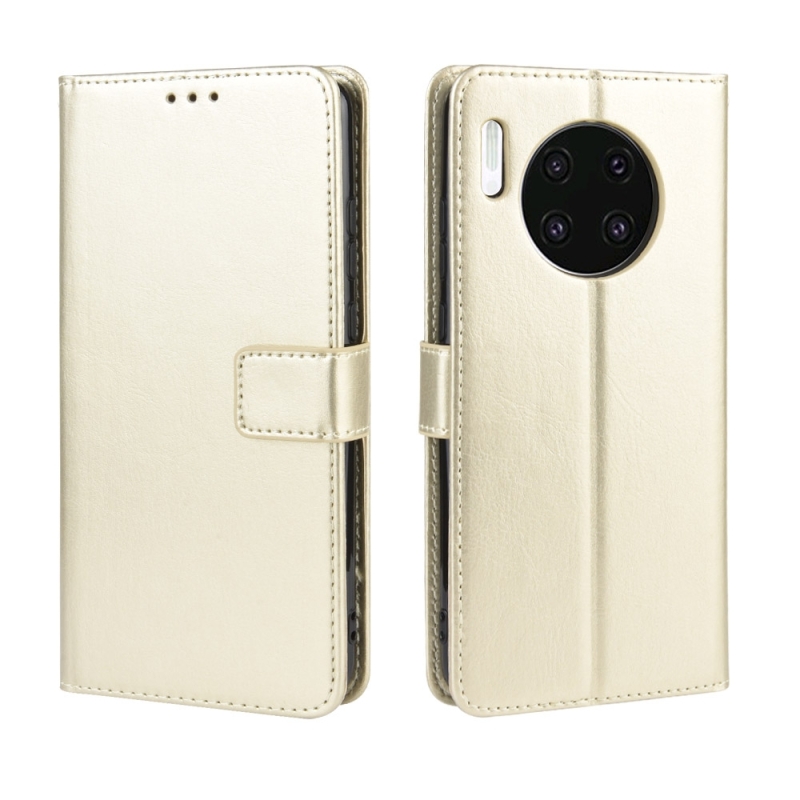 Retro Crazy Horse textuur horizontale Flip lederen case voor Huawei mate 30 met houder & kaartsleuven & fotolijstjes (goud)