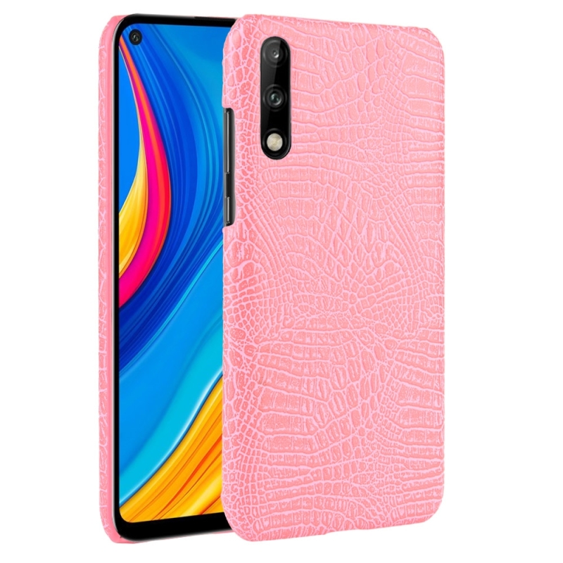 Voor Huawei Enjoy 10s schokbestendige krokodil textuur PC + PU case (roze)