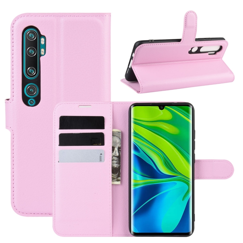 Voor Xiaomi mi Note 10/Note 10 Pro/CC9 Pro Litchi textuur horizontale Flip beschermende case met houder & kaartsleuven & portemonnee (roze)